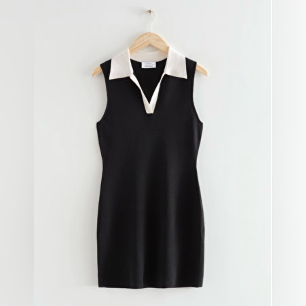 Fitted Collared Mini Dress
